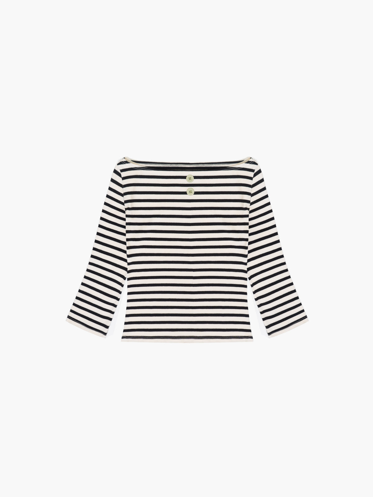 3/4 Sleeve Boat Neck Top