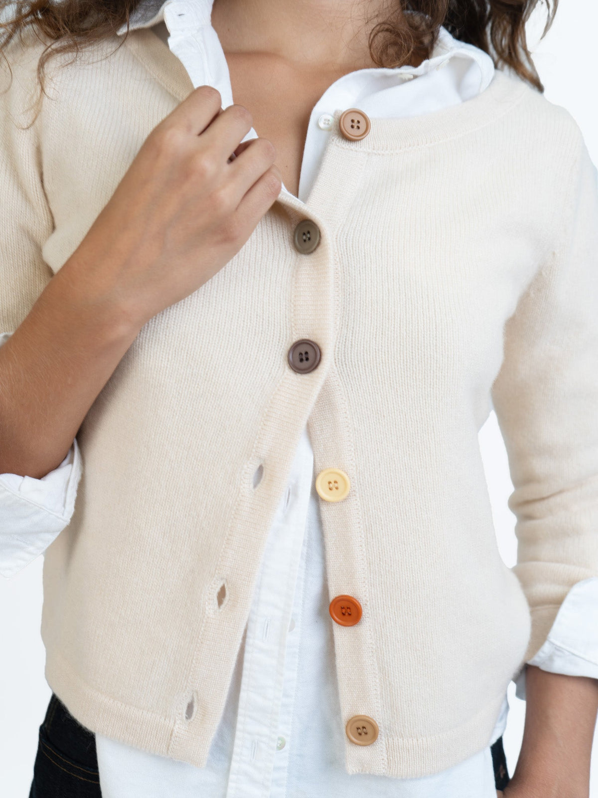 3/4 Sleeve Cashmere Cardigan