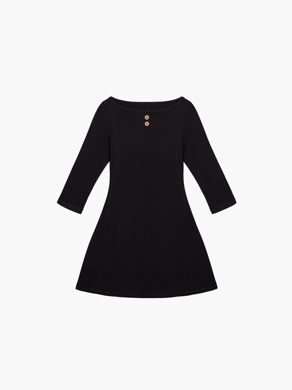 3/4 Sleeve Boat Neck Dress