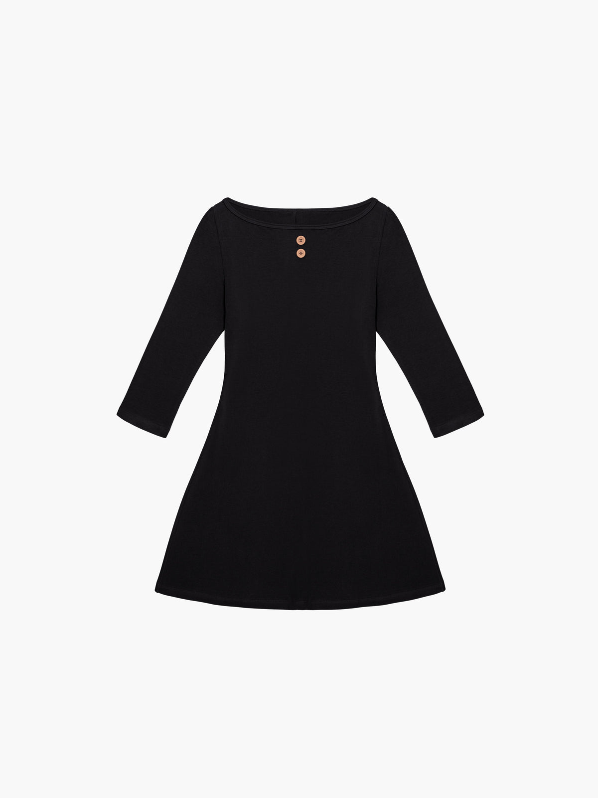 3/4 Sleeve Boat Neck Dress