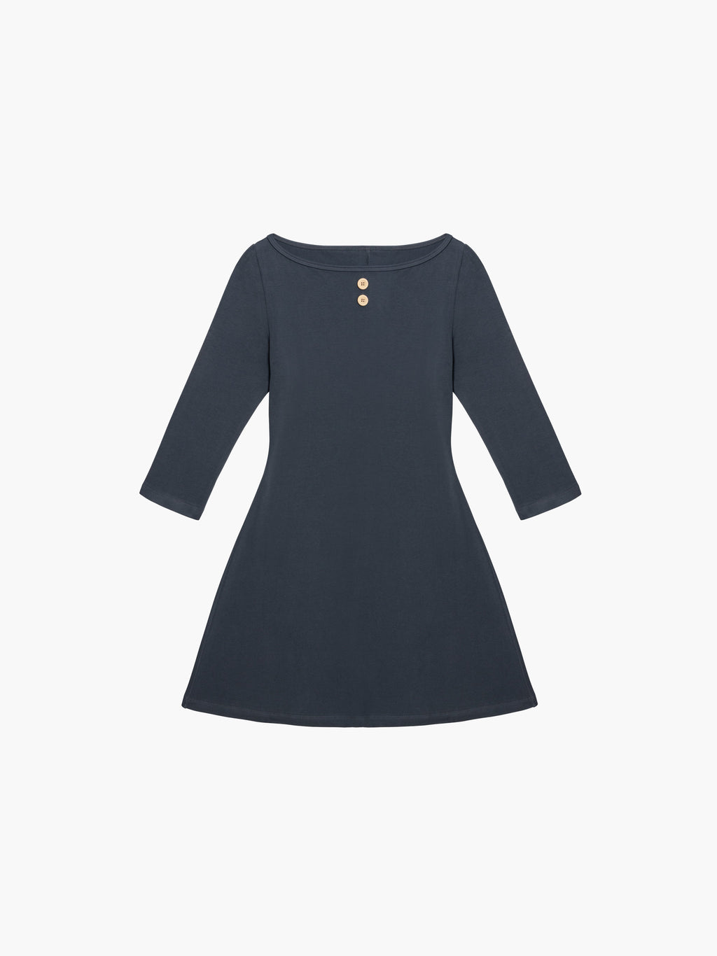 3/4 Sleeve Boat Neck Dress