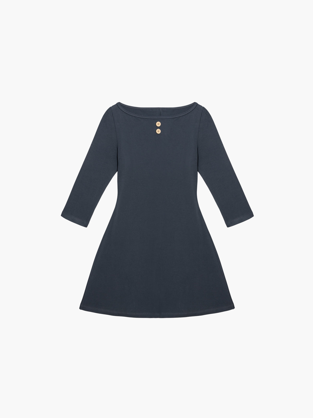 3/4 Sleeve Boat Neck Dress