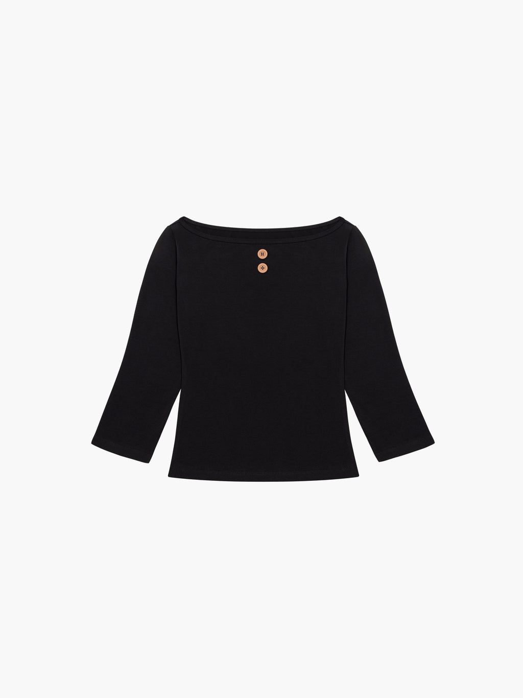 3/4 Sleeve Boat Neck Top