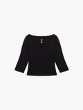 3/4 Sleeve Boat Neck Top