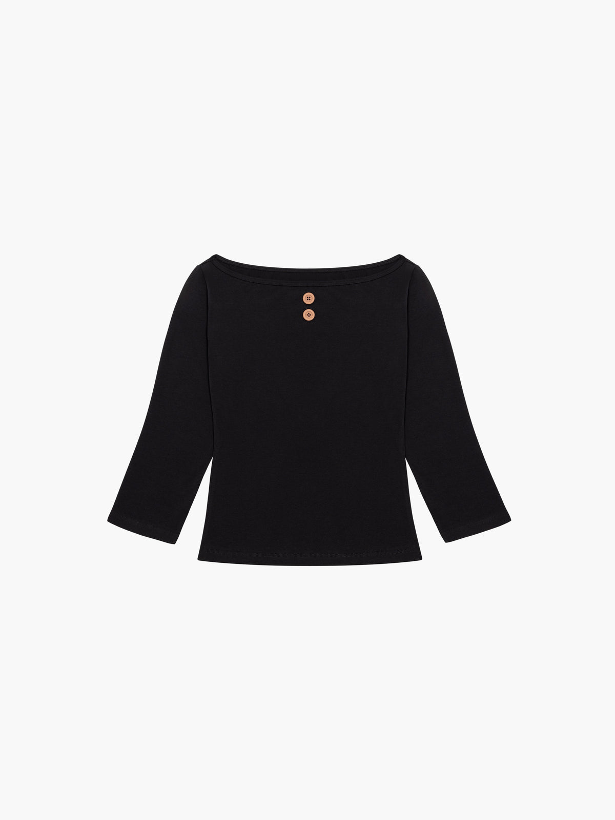 3/4 Sleeve Boat Neck Top