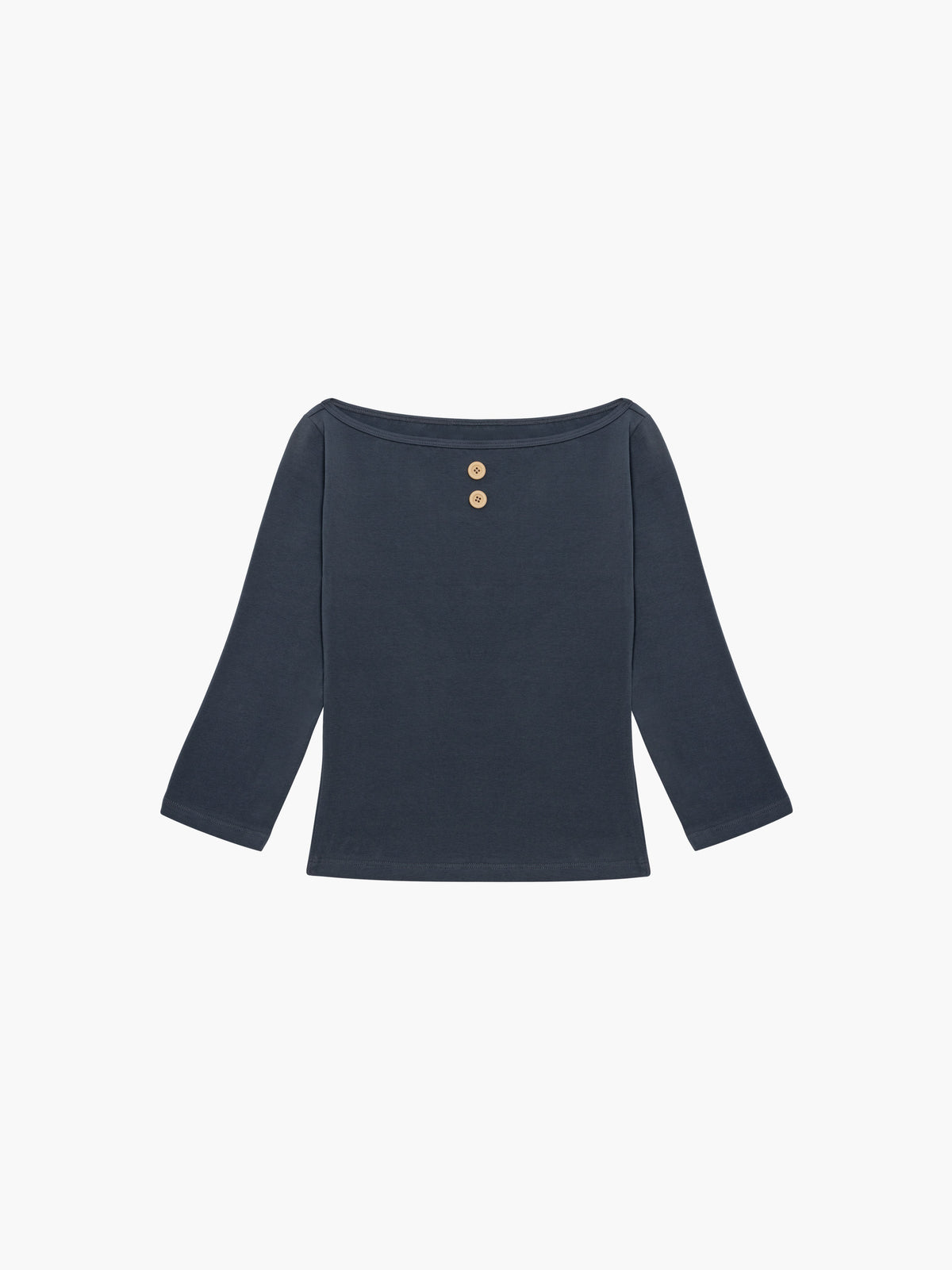 3/4 Sleeve Boat Neck Top