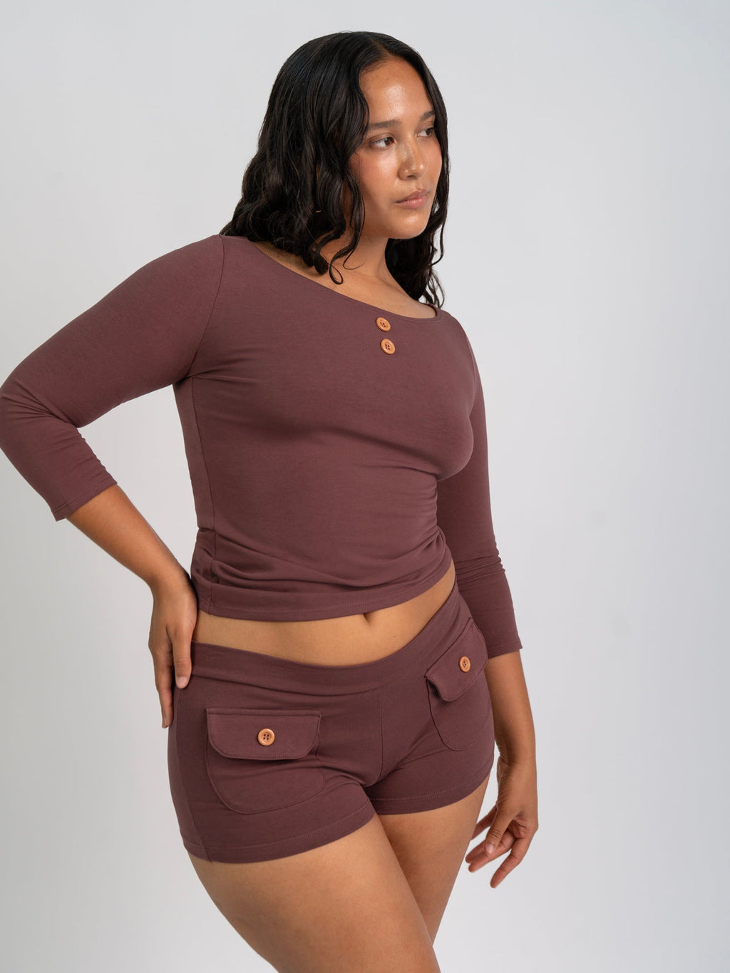 Button Mini Shorts