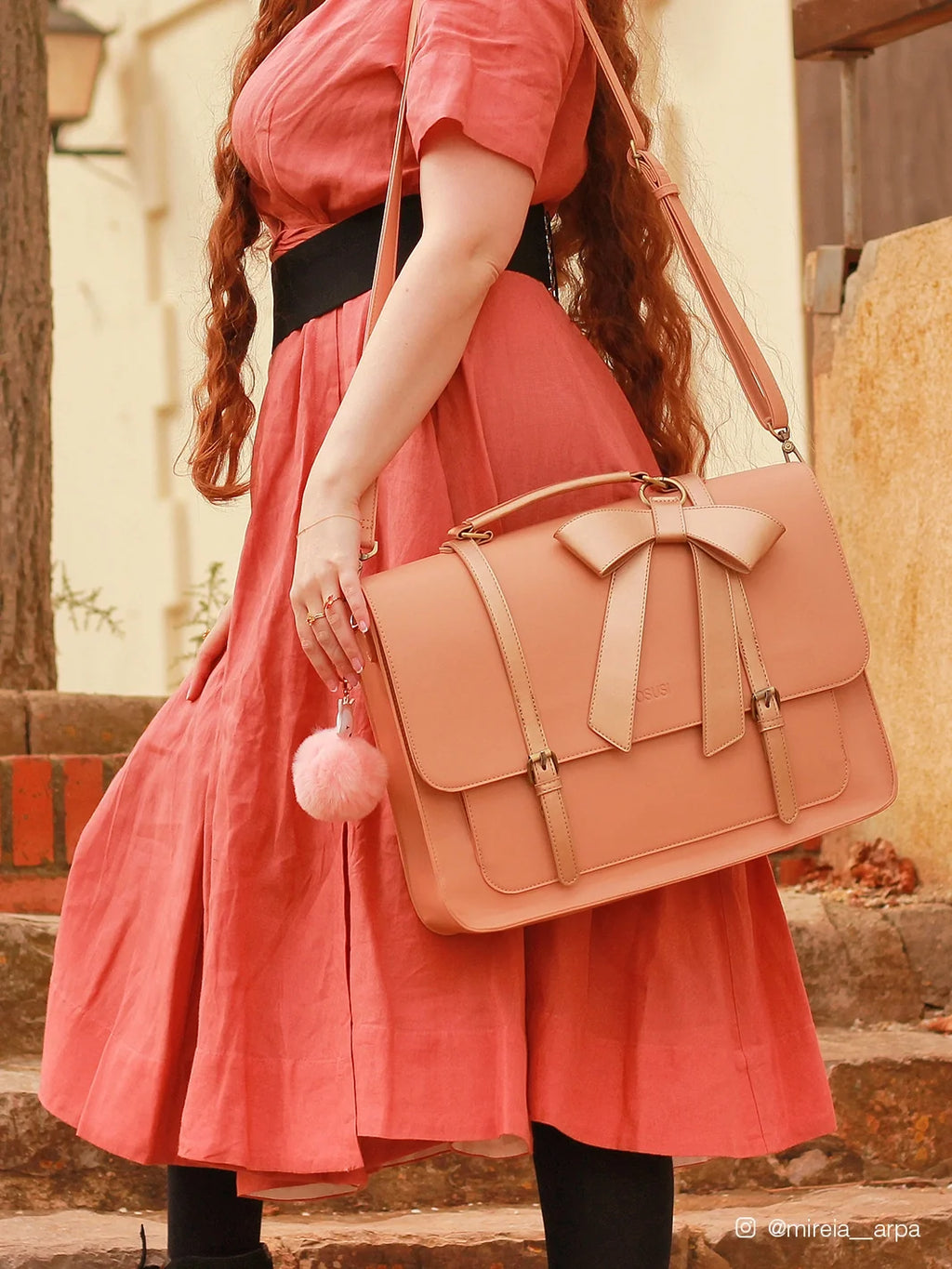 Cocoa Truffle Ecosusi Classic Bow Briefcase