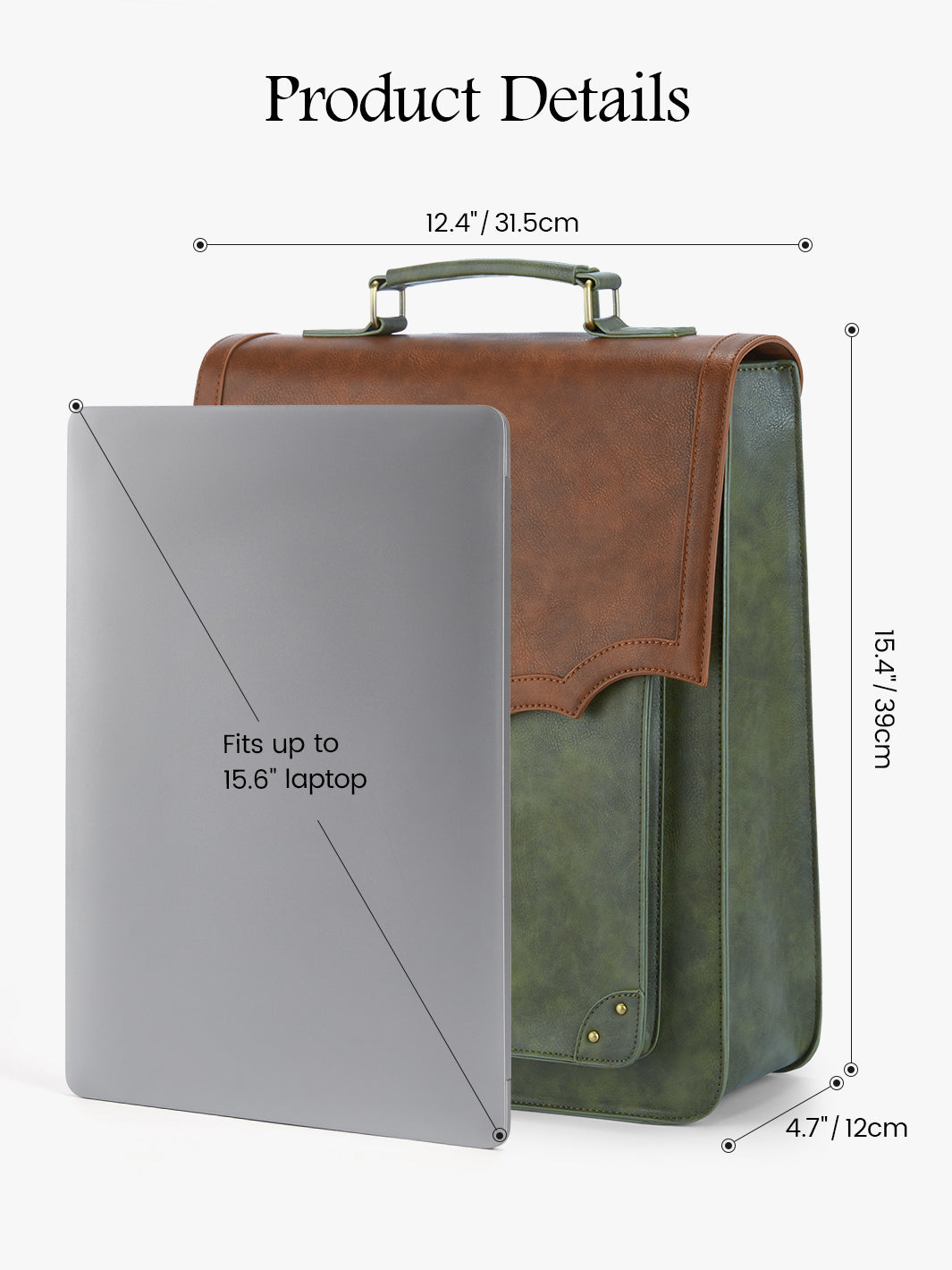 Aria Vintage Backpack for Laptops 15.6 Inches