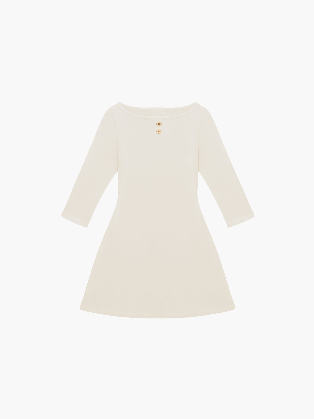 3/4 Sleeve Boat Neck Dress