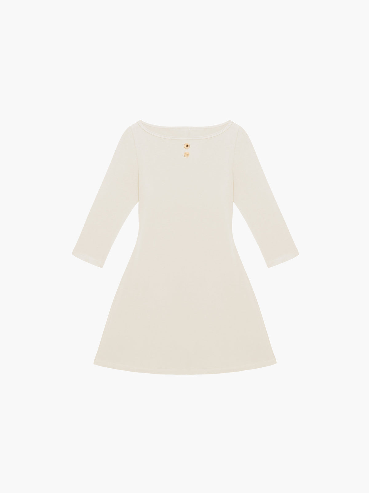 3/4 Sleeve Boat Neck Dress