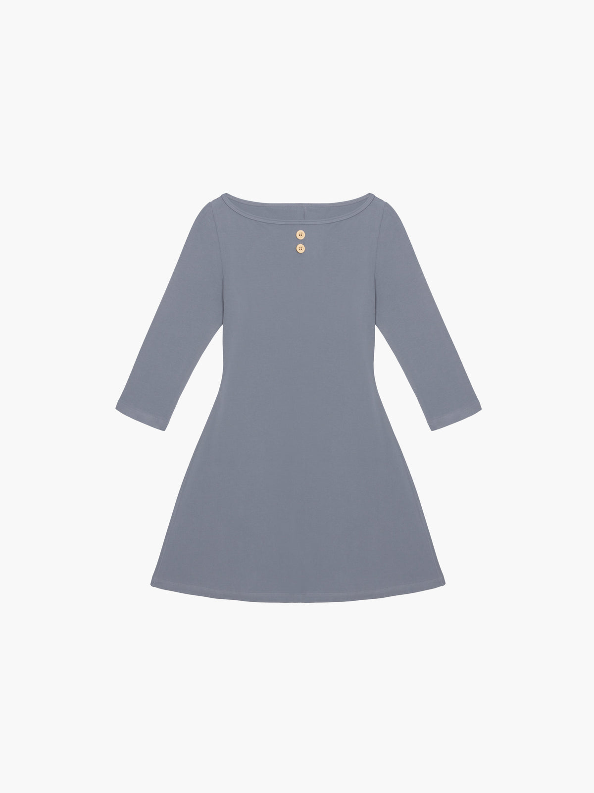 3/4 Sleeve Boat Neck Dress
