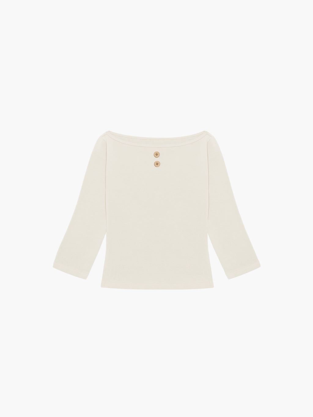 3/4 Sleeve Boat Neck Top