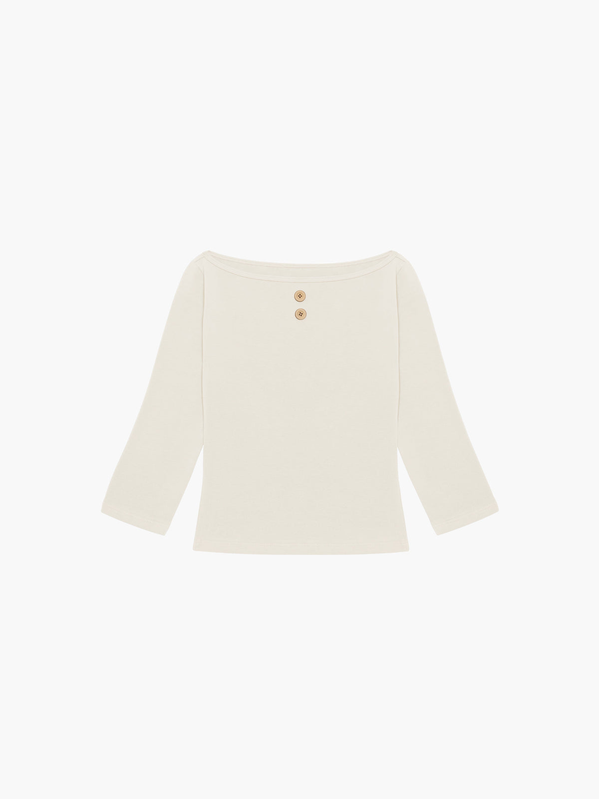 3/4 Sleeve Boat Neck Top