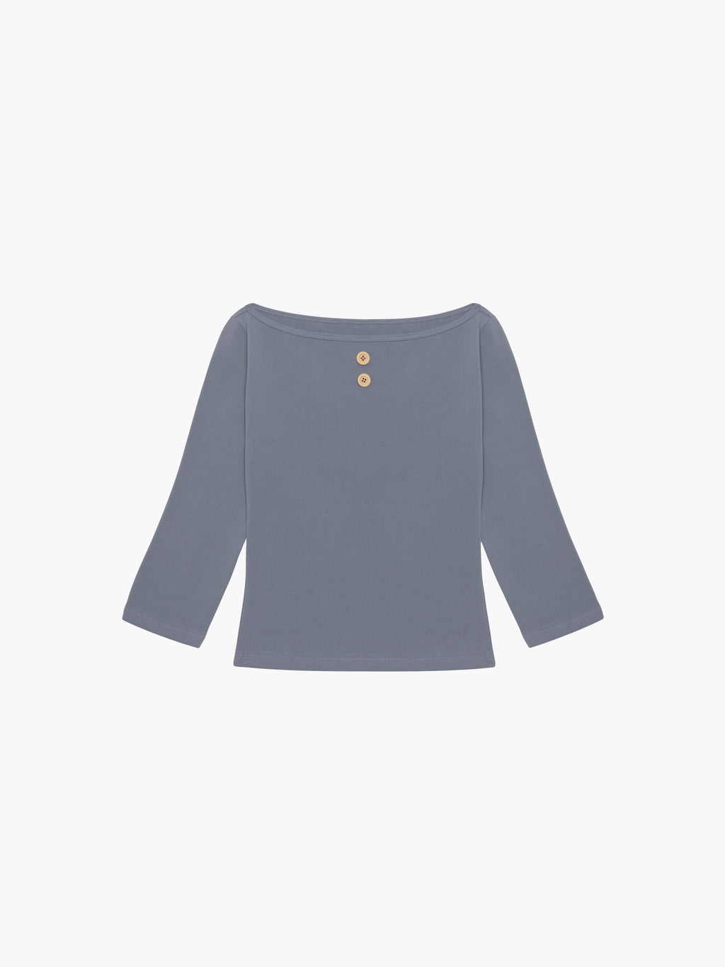 3/4 Sleeve Boat Neck Top