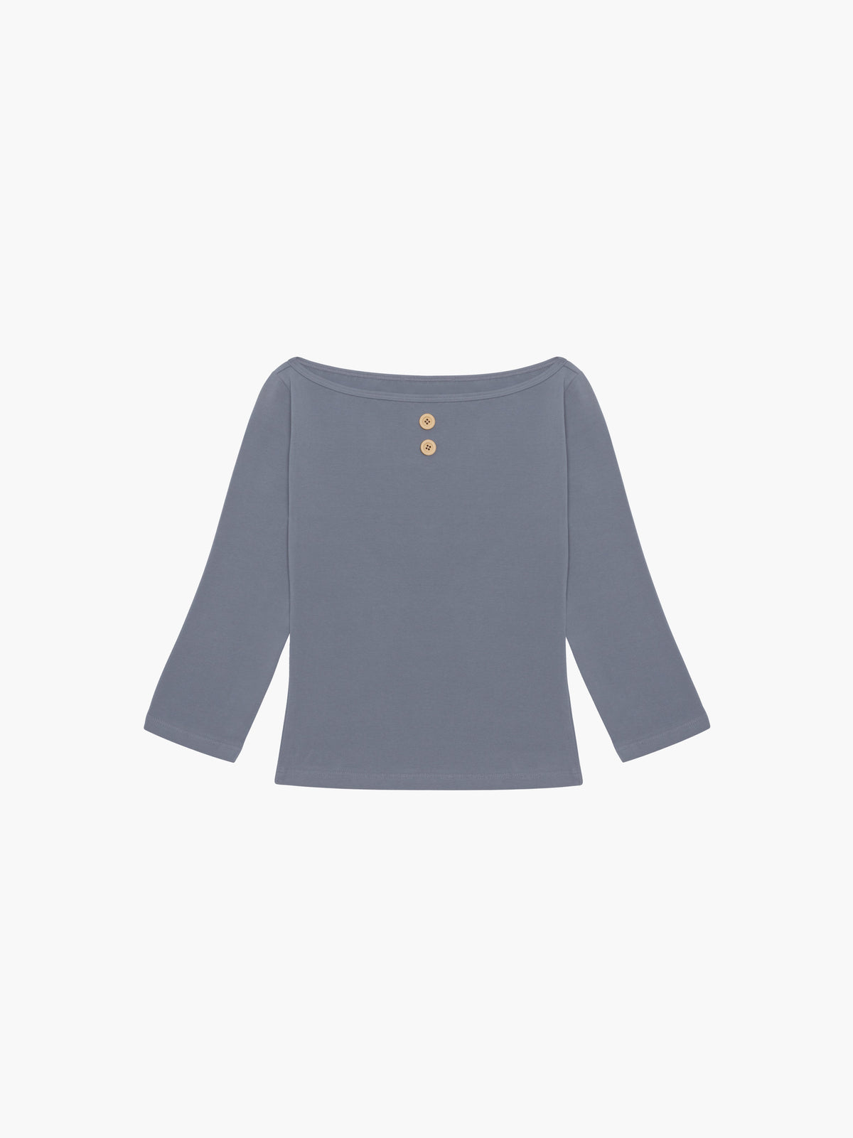 3/4 Sleeve Boat Neck Top
