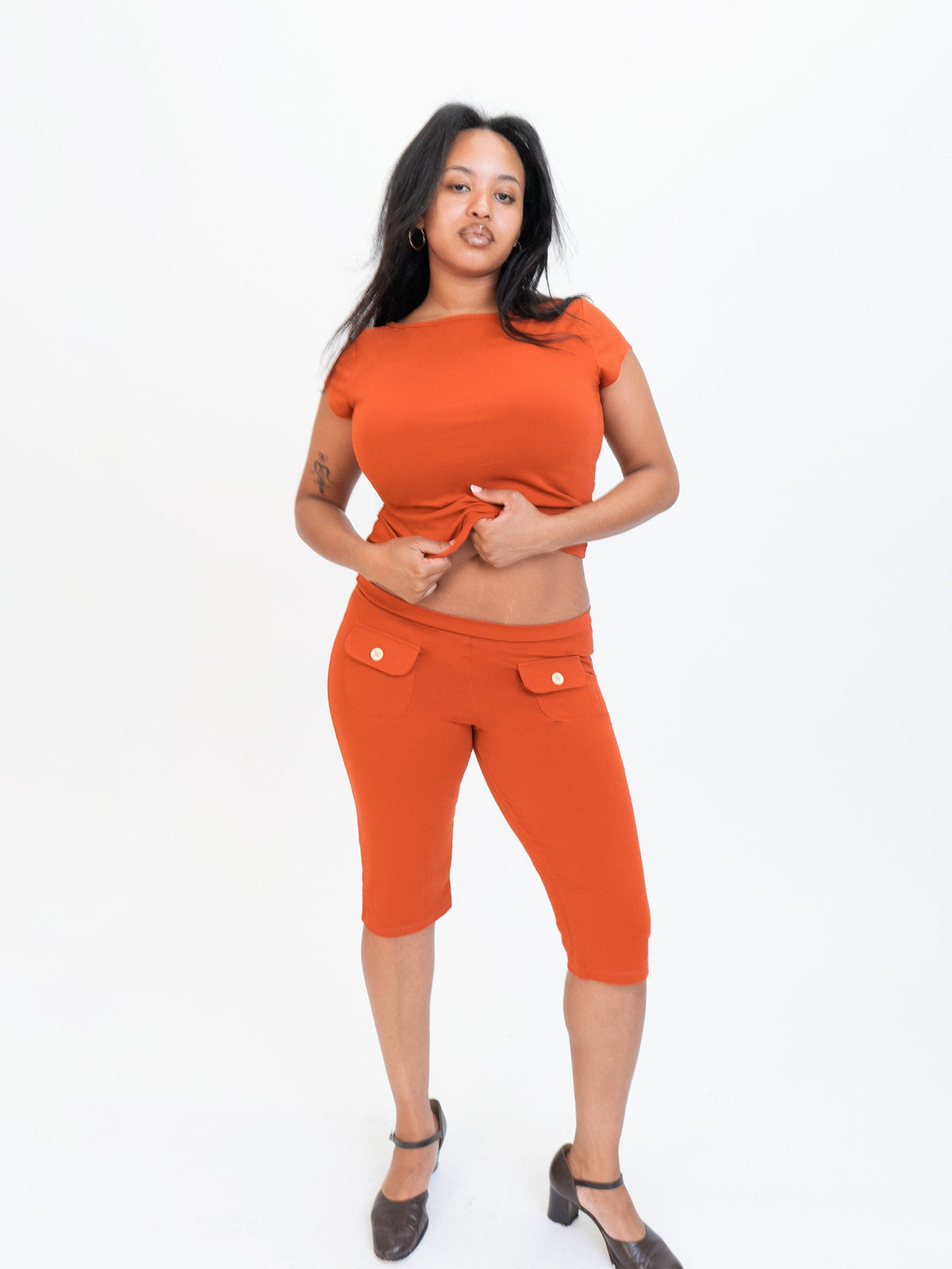 Button Capris