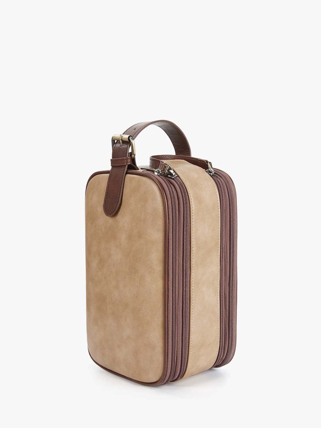 Elena Large Vegan Leather Toiletry Bag