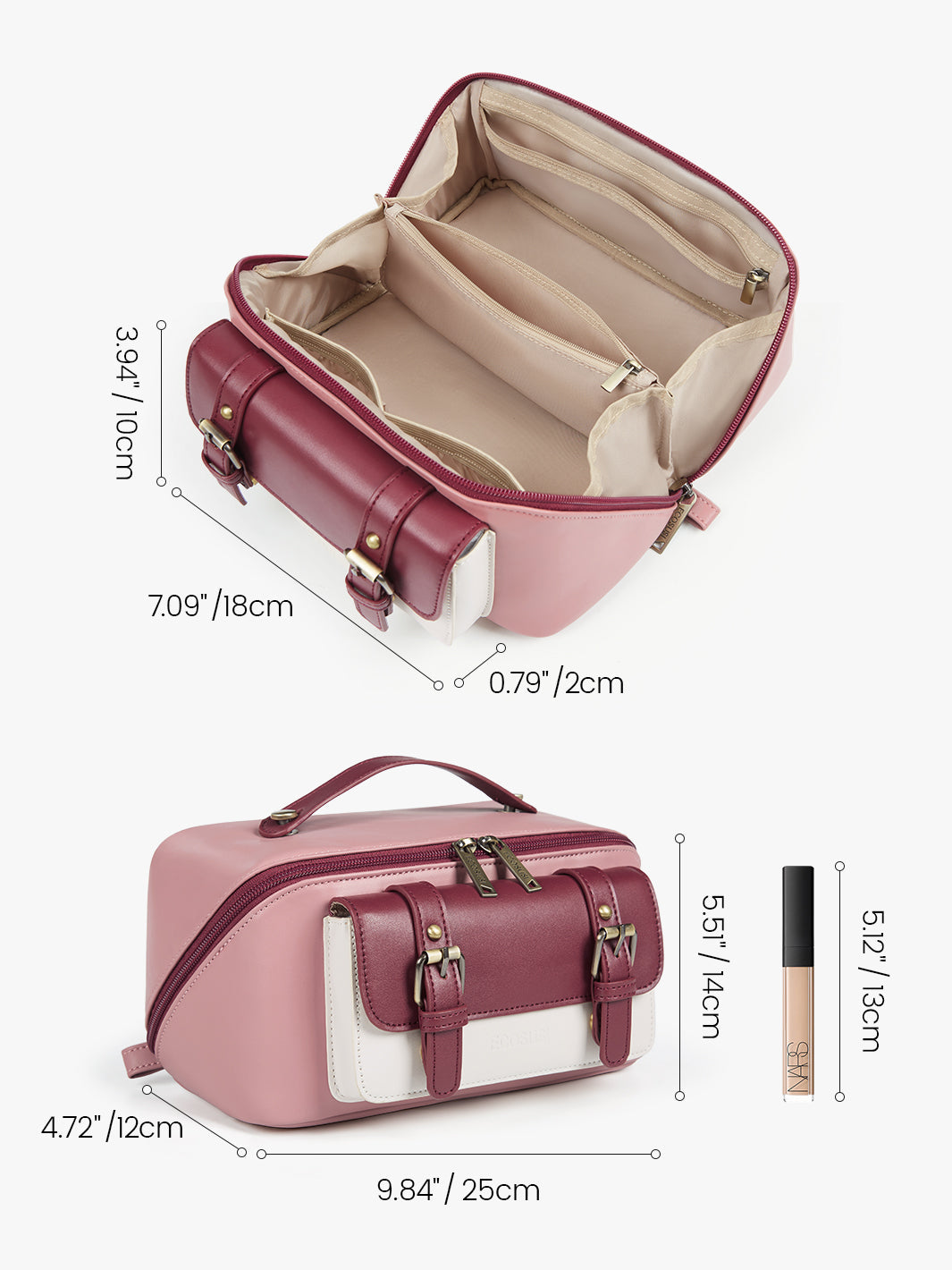Elena Open Flat Cosmetic Makeup Bag
