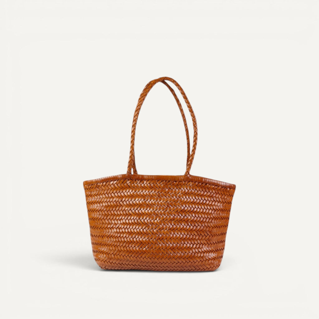 Lana Woven Leather Shoulder Tote Bag