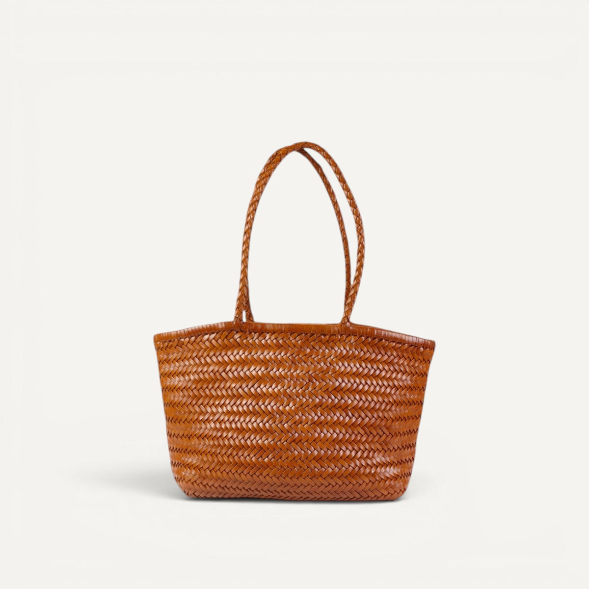 Lana Woven Leather Shoulder Tote Bag
