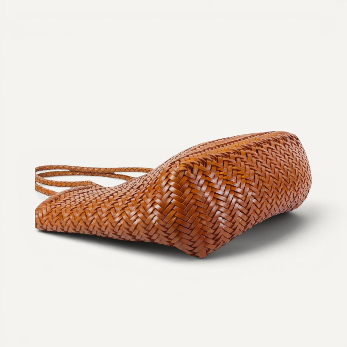 Lana Woven Leather Shoulder Tote Bag
