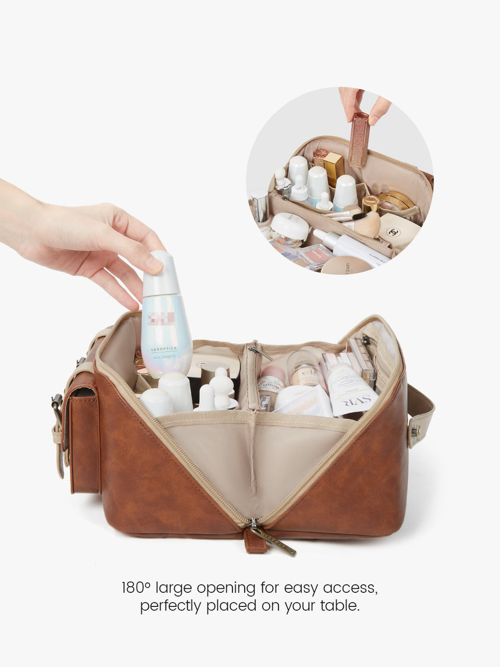 Elena Open Flat Cosmetic Makeup Bag